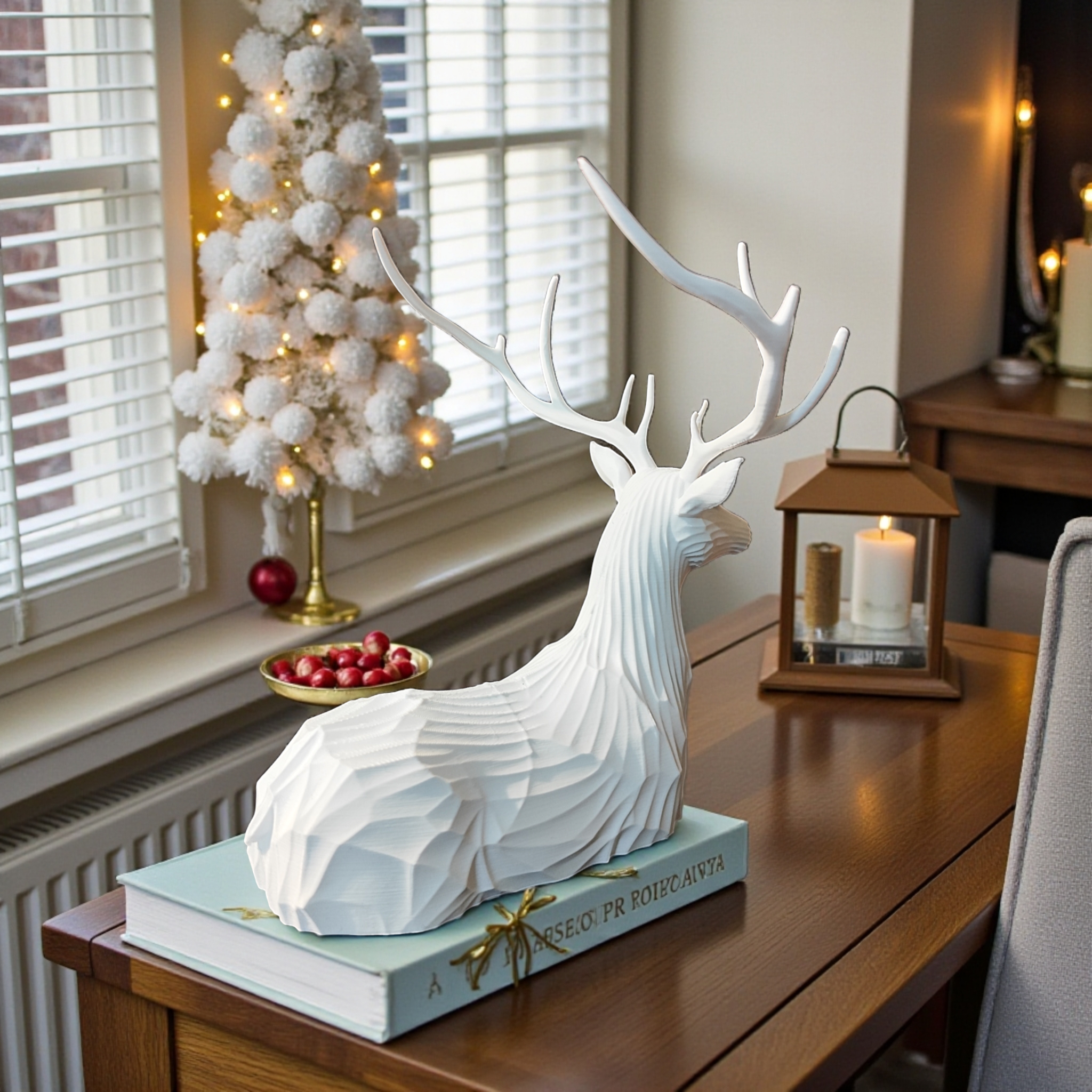 Abstract Stag Sculpture front view